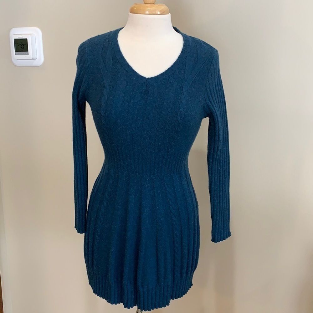 Soft Surroundings dark teal sweater dress, PXS